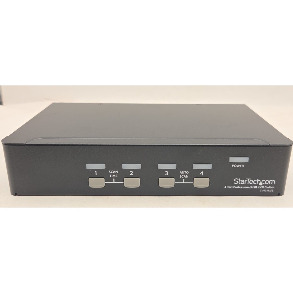 StarView SV431USB 4-Port KVM Switch USB VGA Black - No Power Cord TESTED WORKING